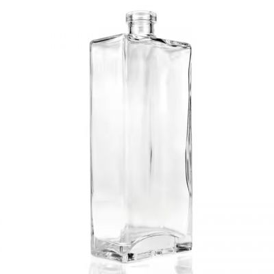 Square Whiskey Vodka Glass Bottle Rum Bottle 75cl Glass Clear 500ml 700ml 750ml Wine Packaging Beverage Cork Cap Decal 6000pcs