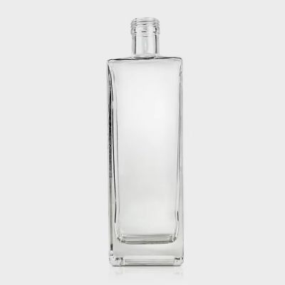 Customized Logo Square 500 Ml Gin Vodka Rum Liquor Glass Whiskey Bottle