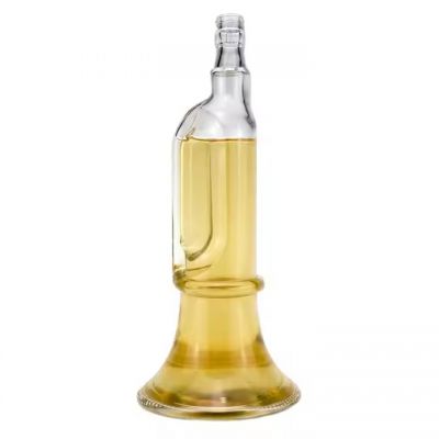 Custom Fancy Glass Whiskey Liquor Bottle 500ml Horn Vodka Glass bottle