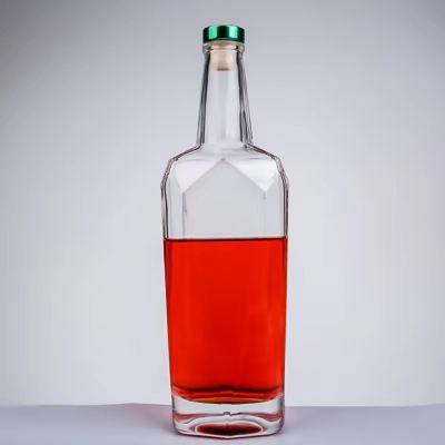 700ml glass liquor bottle brandy clear glass bottle frosted round bottle