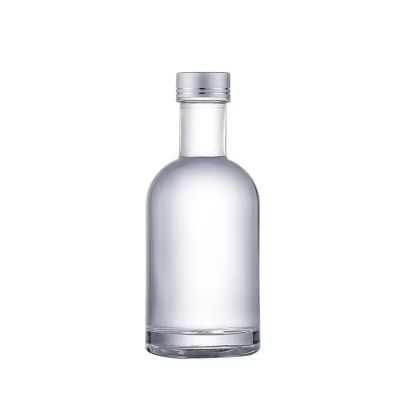 200ml round liquor whisky bland spirit glass bottle for whisky