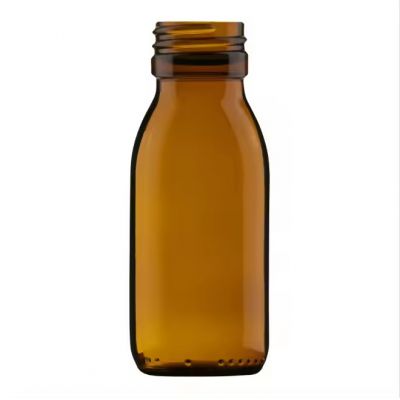 Amber Round Lean Cough Liquid Oral Syrup Glass Bottles With Plastic Childproof Cap
