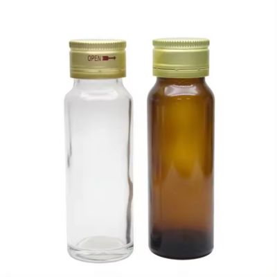 Hot Sale 30ml/50ml/100ml Clear Amber Brown Glass Seal Chemical Reagent Oral Solution Liquid Syrup Bottle with Lid