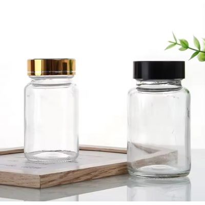 wholesale Wide Mouth Packer glass Bottles Glass Bottles Pharmaceutical Medicine Capsule Pill Bottles With Screw Cap