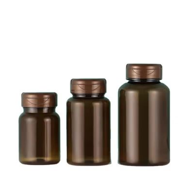 Wholesale 100ml 150ml 200ml white clear amber blue green PET Plastic Supplement Pill Medicine Capsules Bottles with flip cap