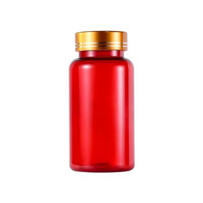 CUSTOM Transparent Red Plastic Bottle Flip Type Capsule Solid Powder Empty Sample Tablet Jar Pill Pot Medicine Vitamins Contain