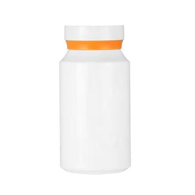 CUSTOM Plastic White Jar Health Care Medicine Pill Bottle Vitamin Capsule Bottles with Screw Cap Pill Capsule Container Pull Rin