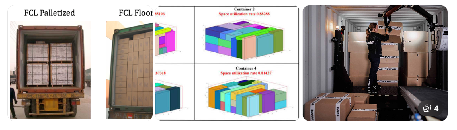 comparison of low vs high pallet stacking height in industrial glass bottle warehouse