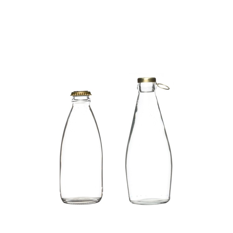300ml Crown Cap High quality clear Customizable Beverage Glass Bottle, High Quality hot sale