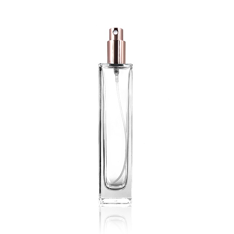 100mL Clear Square Glass Perfume Bottle with 15mm Neck - Case of 90 (Cap  Sold Separately)