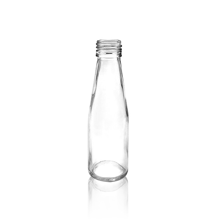Empty drink bottle small mini 100ml clear glass juice bottle, High