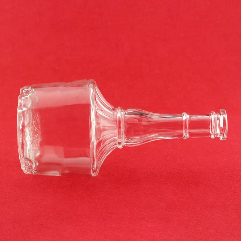 750ML Clear Glass Wine Bottles XO Brandy Glass Bottle with Cork Super