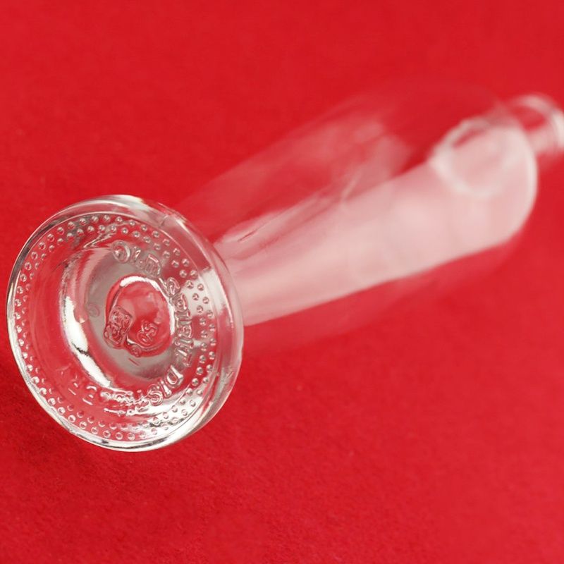 Fashion Design Unique Shape Narrow Bottom Whisky Glass Bottle With Cork