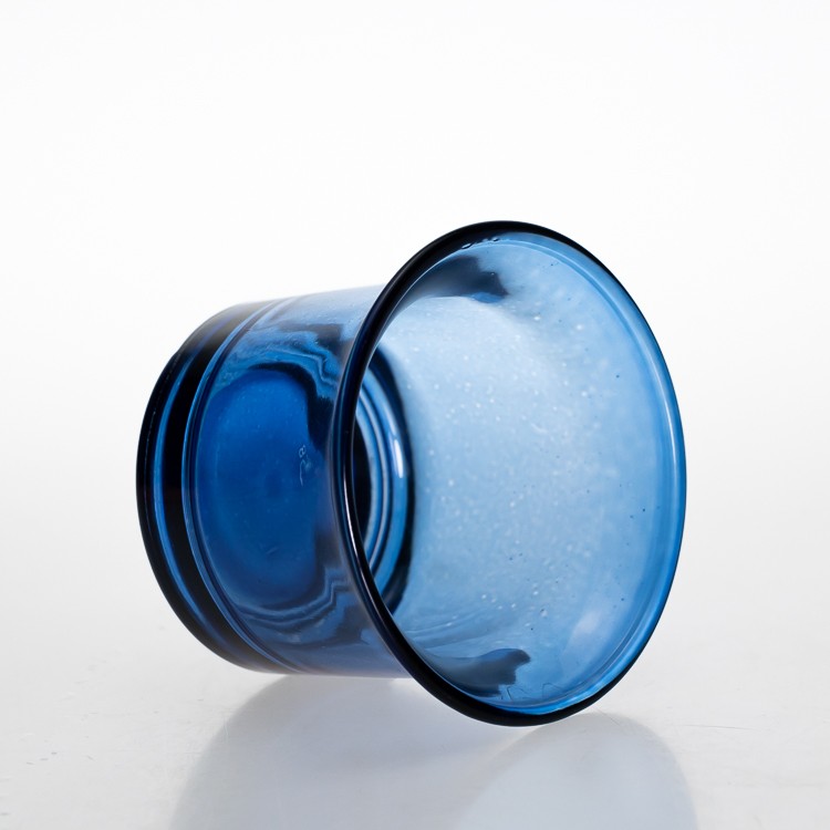 Wholeasle Round 50 ml Glass Blue Candle Jars Cup Small Tea Light candle