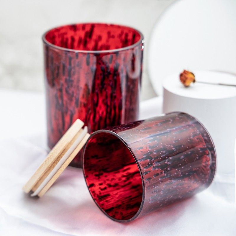 Professional Unique Vintage Luxury Colored Empty Glass Candle Jars With