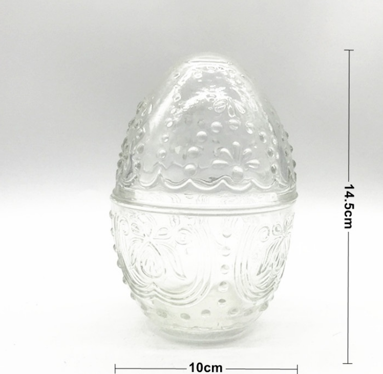 glass egg shape candle holder/candel jars cone shaped glass candle