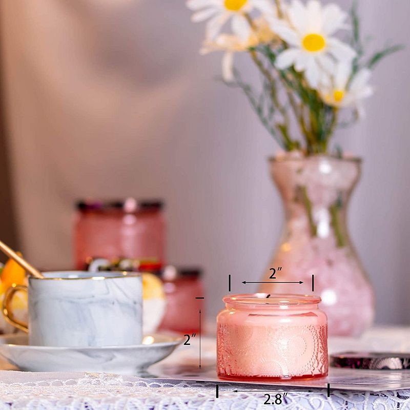 Vendor unique vintage luxury color empty glass candle jar with lid,High ...