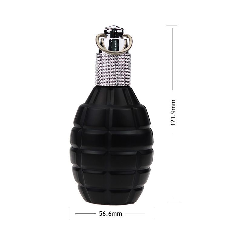 Grenade Shaped 100ML Black Great Quality Perfume Bottle For Men
