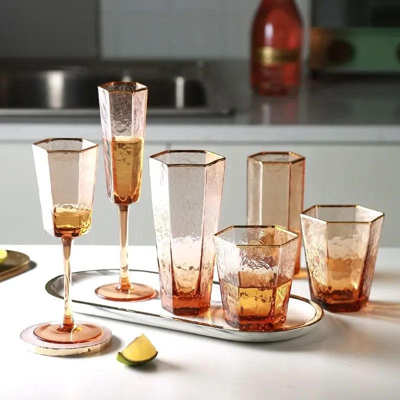 Amazon Hot Sale 100% Lead Free Classical Crystal Hand Blown Long Stem Red Wine Glass