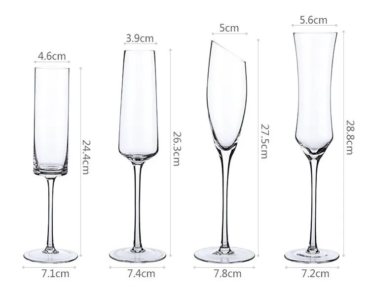 Amazon Hot Sale 100% Lead Free Classical Crystal Hand Blown Long Stem Red Wine Glass