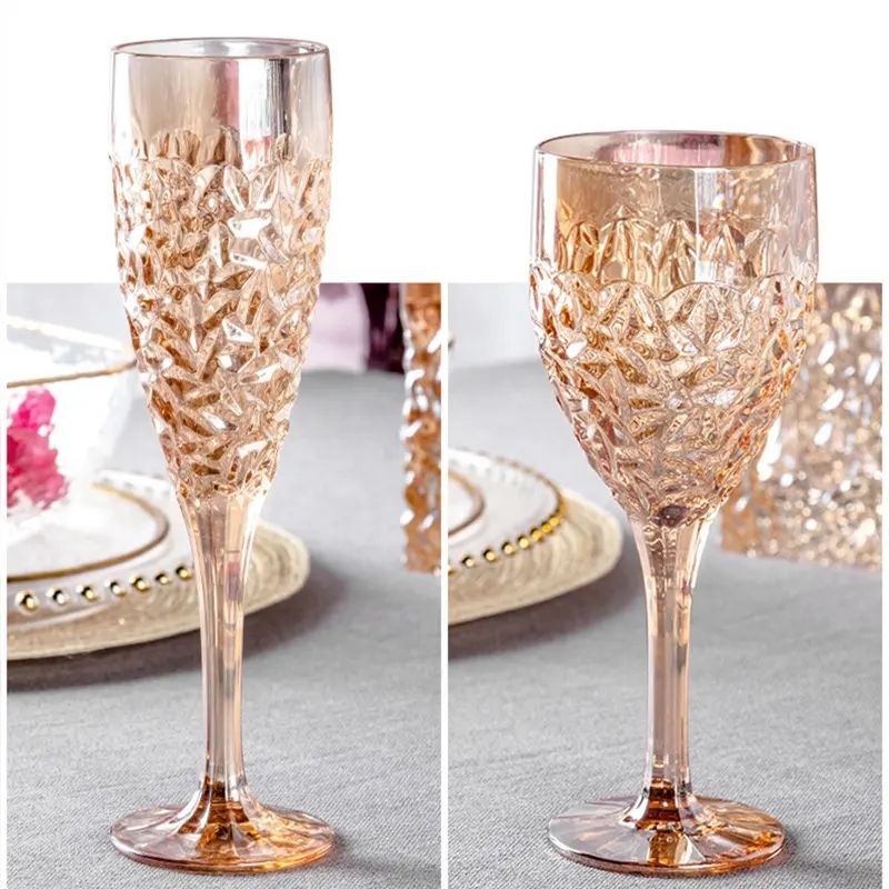 Amazon Hot Sale 100% Lead Free Classical Crystal Hand Blown Long Stem Red Wine Glass