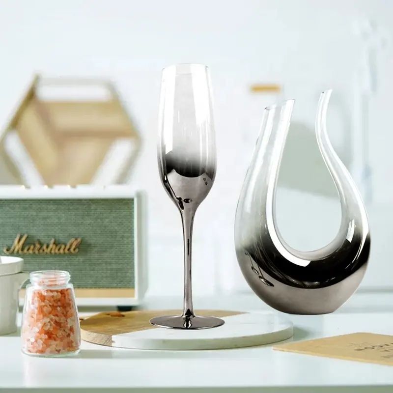 Amazon Hot Sale 100% Lead Free Classical Crystal Hand Blown Long Stem Red Wine Glass