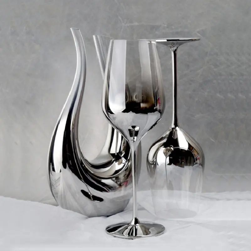 Amazon Hot Sale 100% Lead Free Classical Crystal Hand Blown Long Stem Red Wine Glass