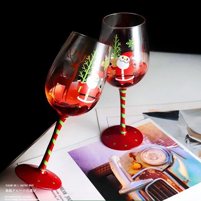 Amazon Hot Sale 100% Lead Free Classical Crystal Hand Blown Long Stem Red Wine Glass