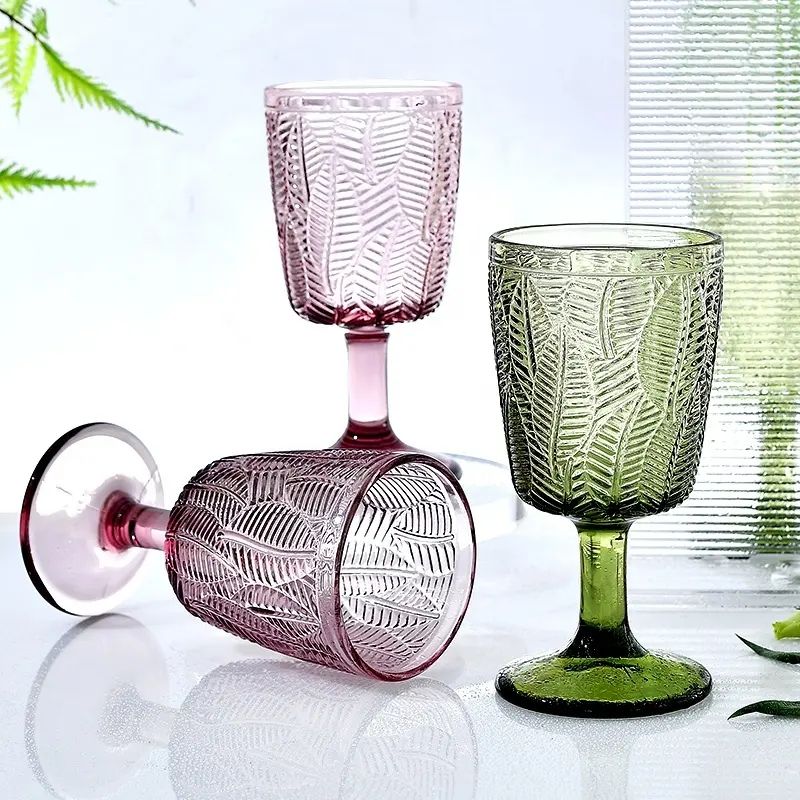 Amazon Hot Sale 100% Lead Free Classical Crystal Hand Blown Long Stem Red Wine Glass