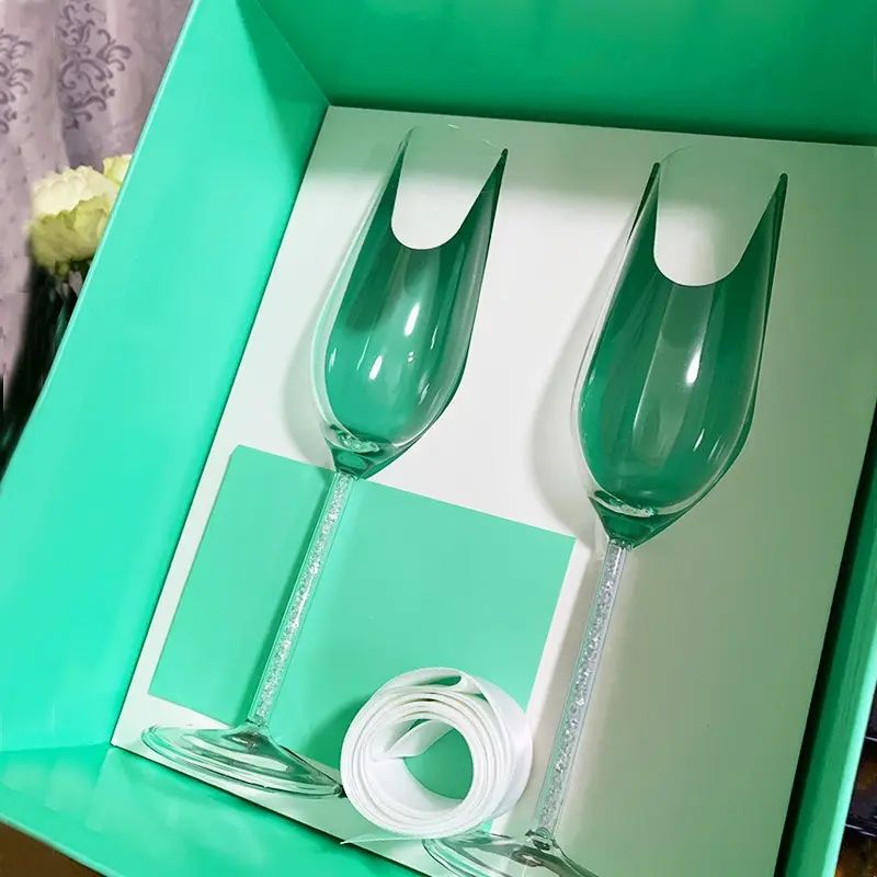Amazon Hot Sale 100% Lead Free Classical Crystal Hand Blown Long Stem Red Wine Glass
