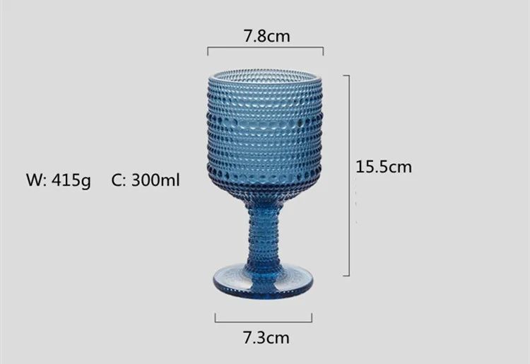 Amazon Hot Sale 100% Lead Free Classical Crystal Hand Blown Long Stem Red Wine Glass