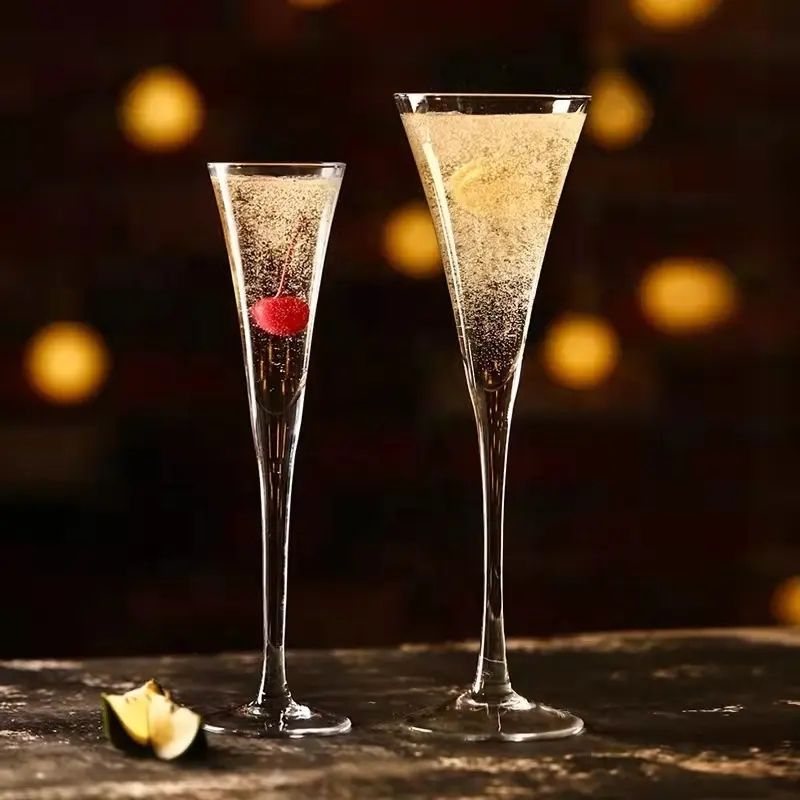 Amazon Hot Sale 100% Lead Free Classical Crystal Hand Blown Long Stem Red Wine Glass
