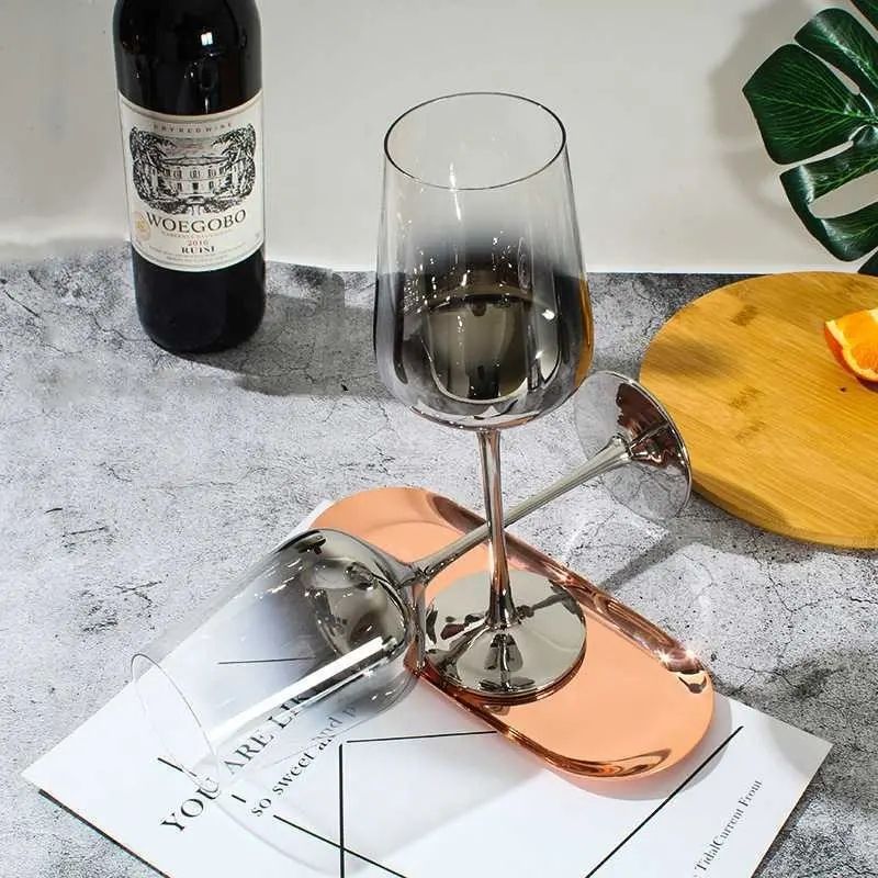 Amazon Hot Sale 100% Lead Free Classical Crystal Hand Blown Long Stem Red Wine Glass