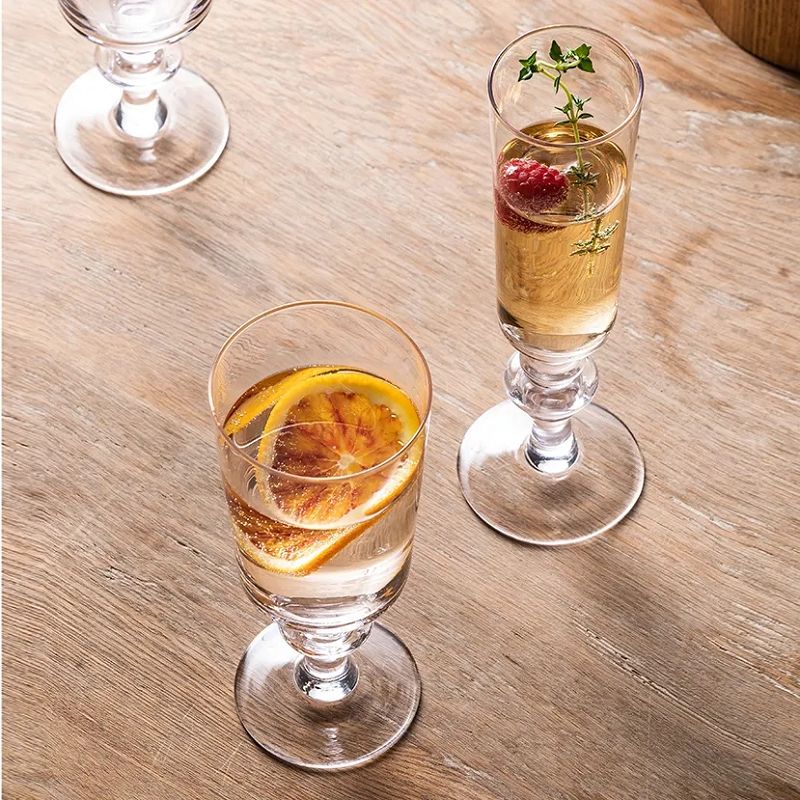 Amazon Hot Sale 100% Lead Free Classical Crystal Hand Blown Long Stem Red Wine Glass
