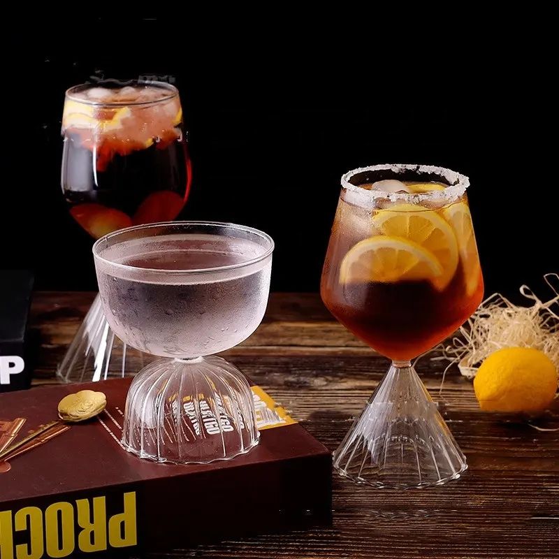 Amazon Hot Sale 100% Lead Free Classical Crystal Hand Blown Long Stem Red Wine Glass