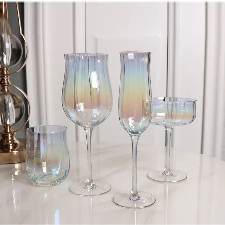 Amazon Hot Sale 100% Lead Free Classical Crystal Hand Blown Long Stem Red Wine Glass