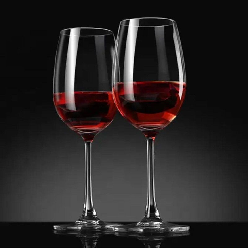 Amazon Hot Sale 100% Lead Free Classical Crystal Hand Blown Long Stem Red Wine Glass