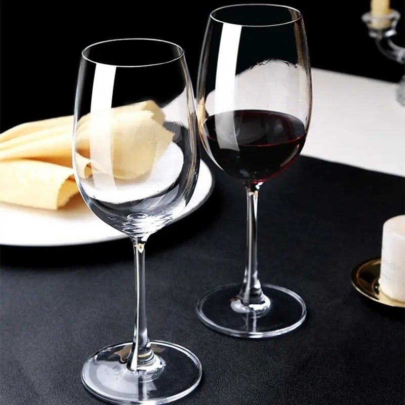Amazon Hot Sale 100% Lead Free Classical Crystal Hand Blown Long Stem Red Wine Glass