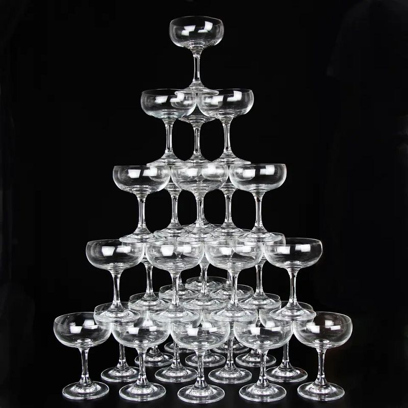 Amazon Hot Sale 100% Lead Free Classical Crystal Hand Blown Long Stem Red Wine Glass