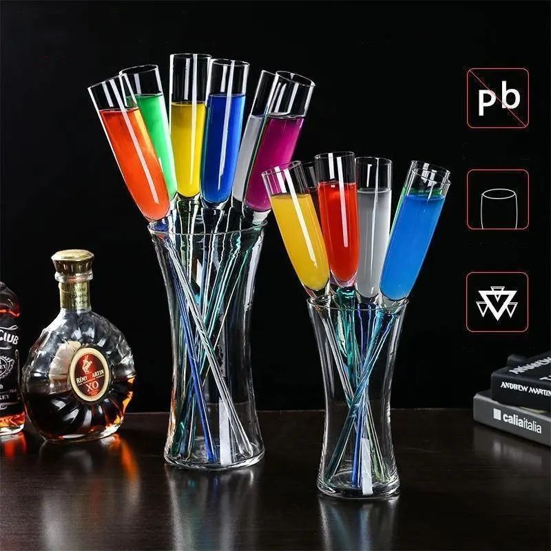Amazon Hot Sale 100% Lead Free Classical Crystal Hand Blown Long Stem Red Wine Glass