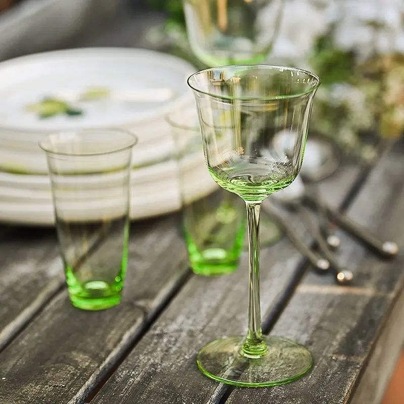 Amazon Hot Sale 100% Lead Free Classical Crystal Hand Blown Long Stem Red Wine Glass