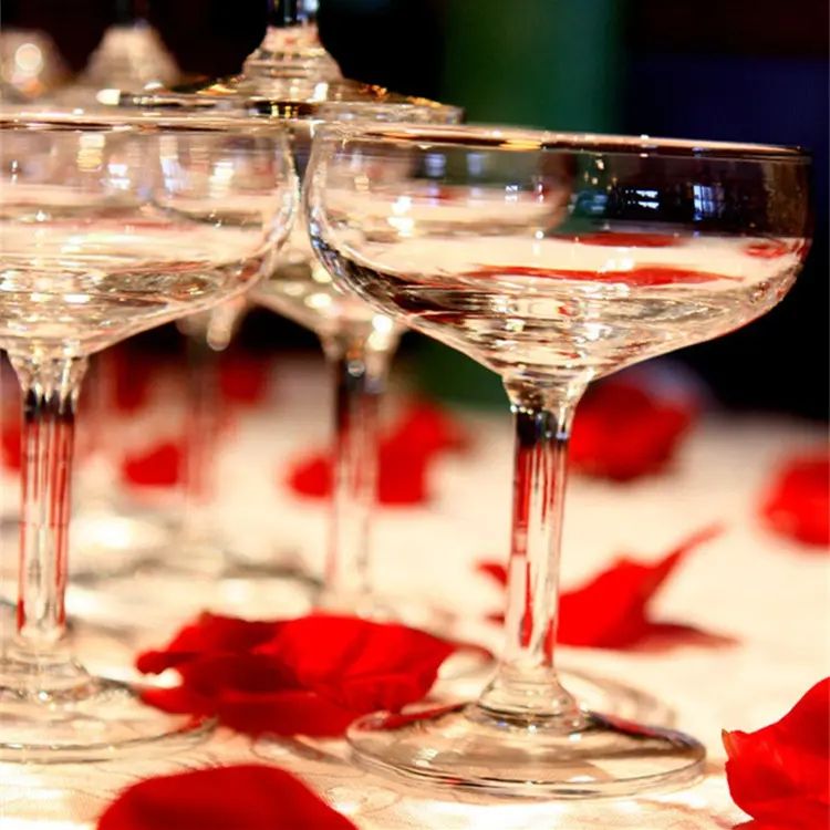 Amazon Hot Sale 100% Lead Free Classical Crystal Hand Blown Long Stem Red Wine Glass