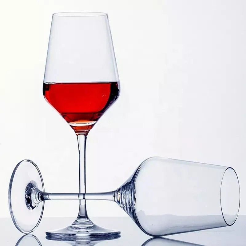 Amazon Hot Sale 100% Lead Free Classical Crystal Hand Blown Long Stem Red Wine Glass