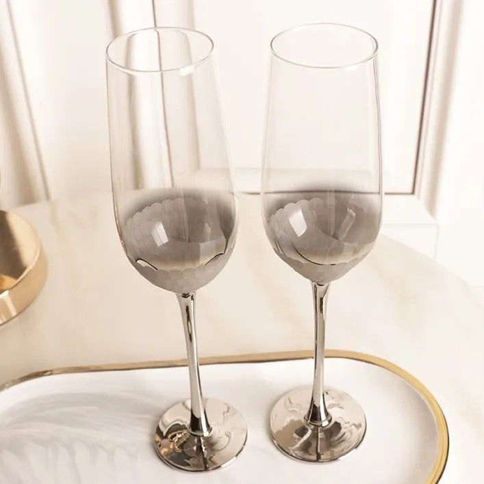 Amazon Hot Sale 100% Lead Free Classical Crystal Hand Blown Long Stem Red Wine Glass