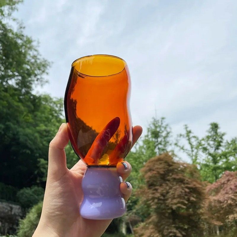 Amazon Hot Sale 100% Lead Free Classical Crystal Hand Blown Long Stem Red Wine Glass
