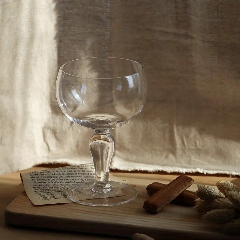Amazon Hot Sale 100% Lead Free Classical Crystal Hand Blown Long Stem Red Wine Glass