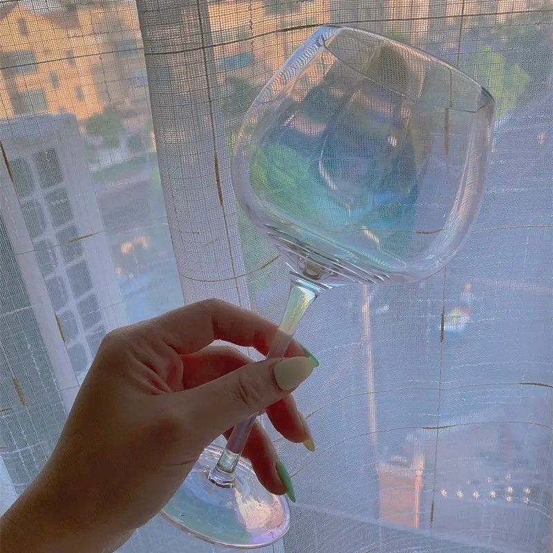 Amazon Hot Sale 100% Lead Free Classical Crystal Hand Blown Long Stem Red Wine Glass