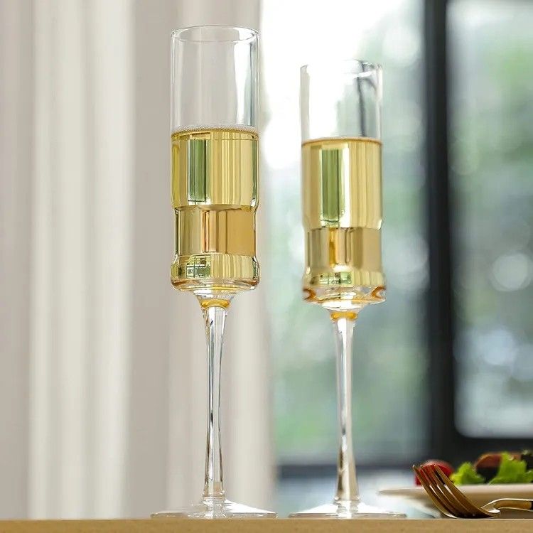Amazon Hot Sale 100% Lead Free Classical Crystal Hand Blown Long Stem Red Wine Glass