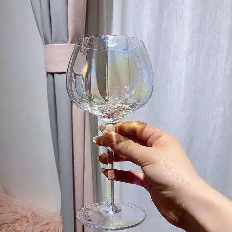Amazon Hot Sale 100% Lead Free Classical Crystal Hand Blown Long Stem Red Wine Glass