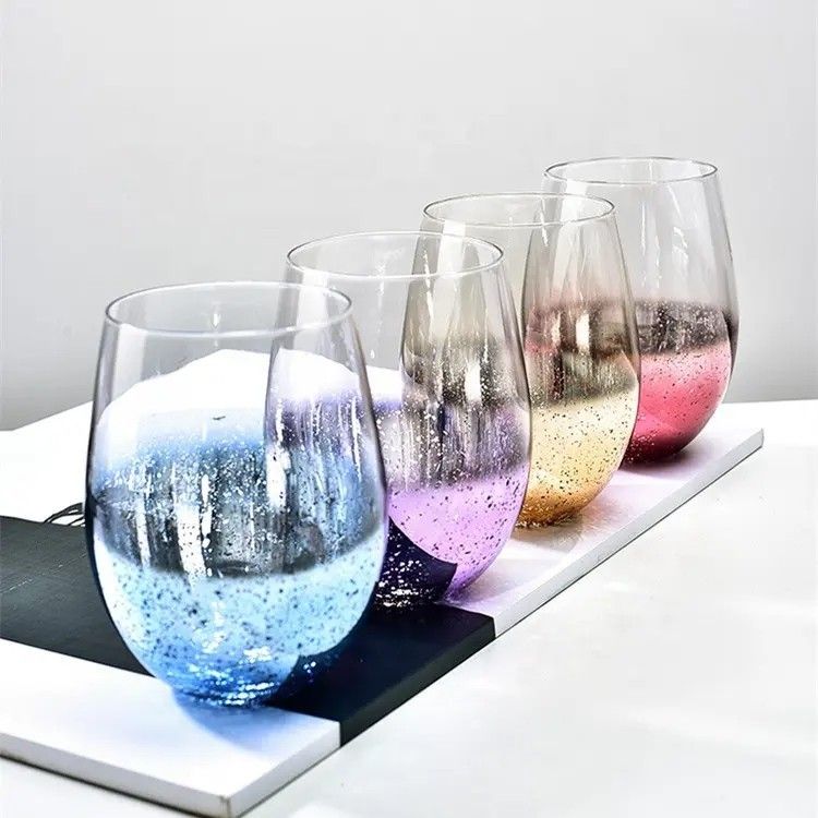 Amazon Hot Sale 100% Lead Free Classical Crystal Hand Blown Long Stem Red Wine Glass